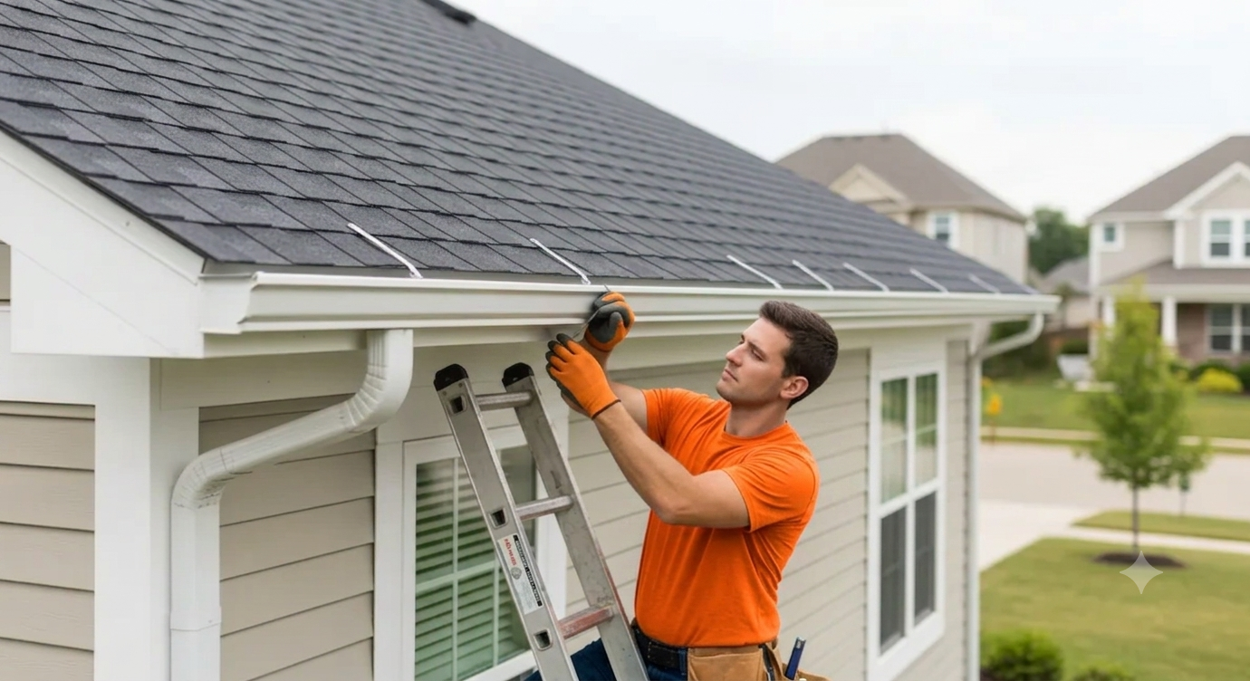 Gutter cleaning service Lakeland Florida Checking Gutter