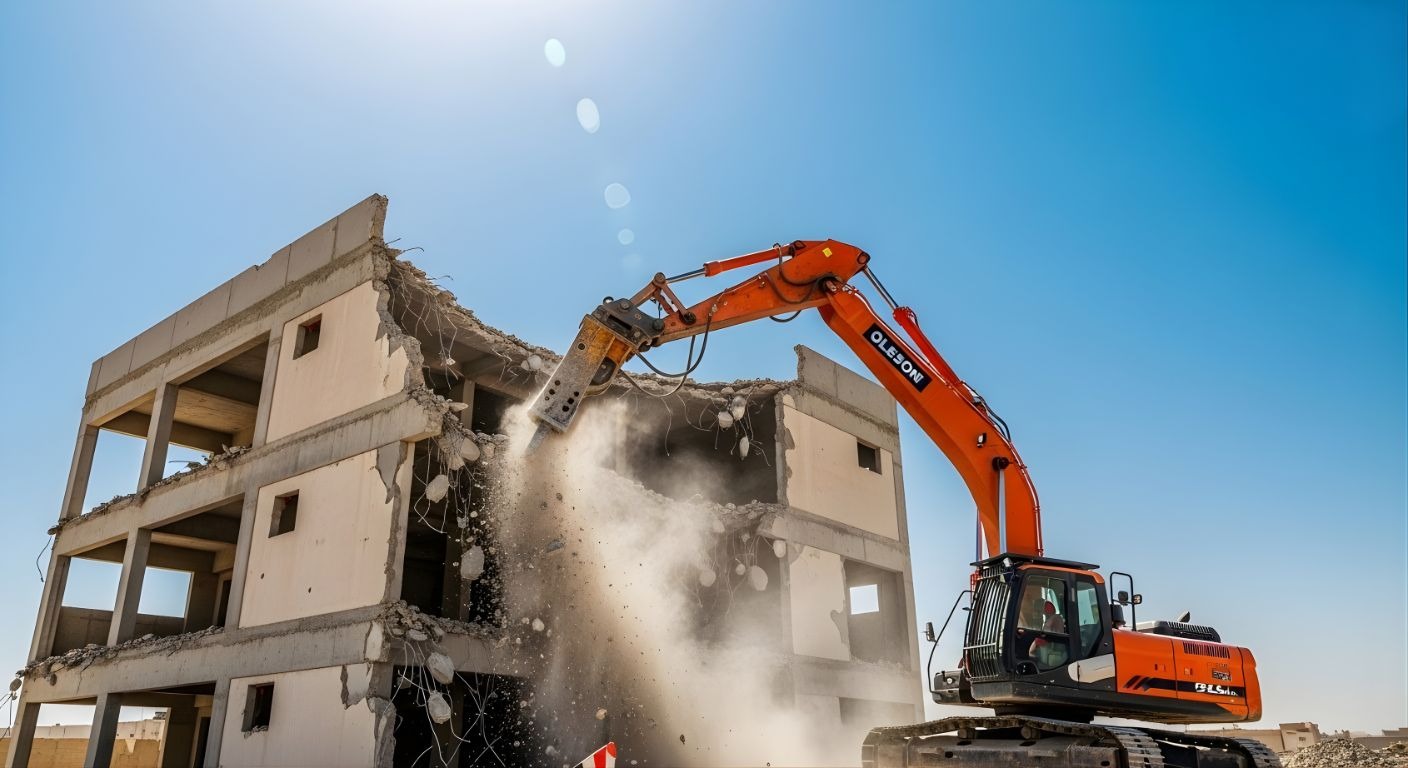 هدم المباني في الدمام