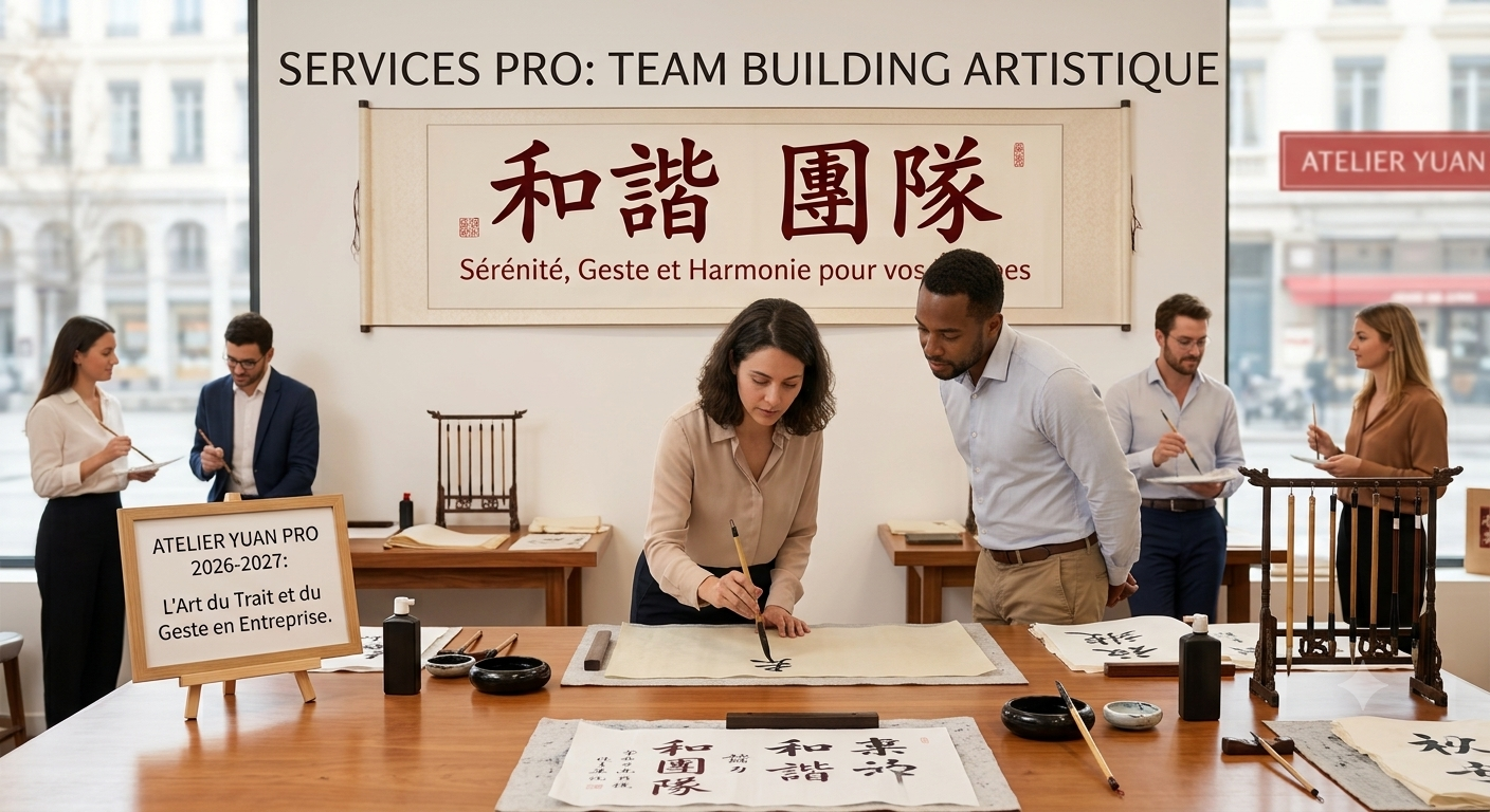 Ateliers animations peinture calligraphie chinoise pour entreprises et événements artistiques