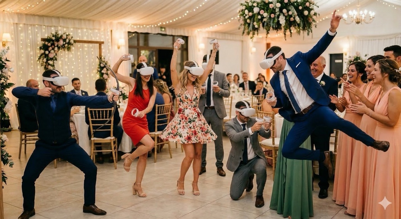 Animacion en boda con realidad virtual
