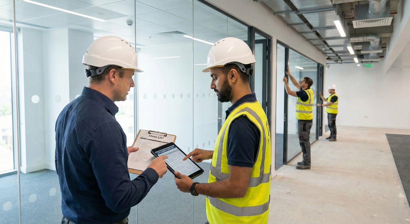 office design and build project handover