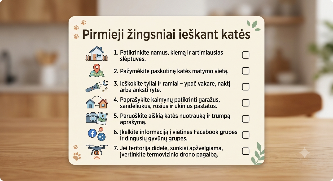 ką daryti, jei dingo katė?