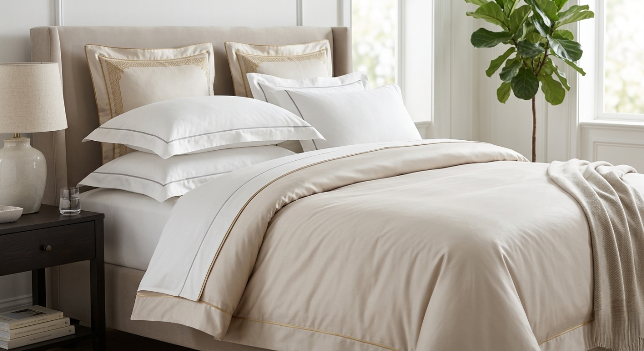 MIANS SOLUTIONS premium bed linen collection featuring Oeko-Tex certified superfine breathable