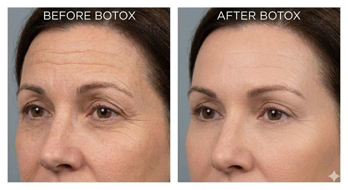 Botox Before and After: Forehead & Eyes