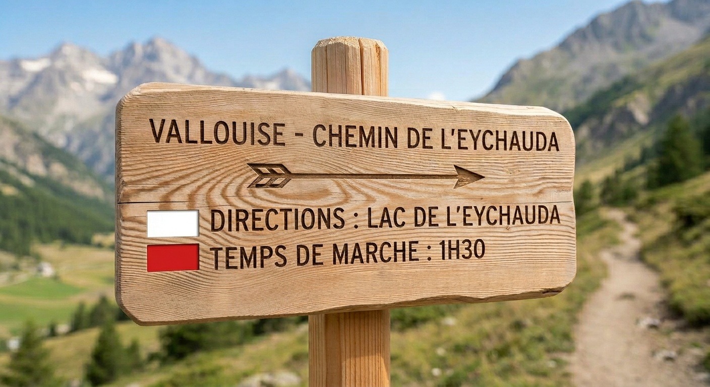 Signalétique en bois pour collectivité et commune Hautes-Alpes
