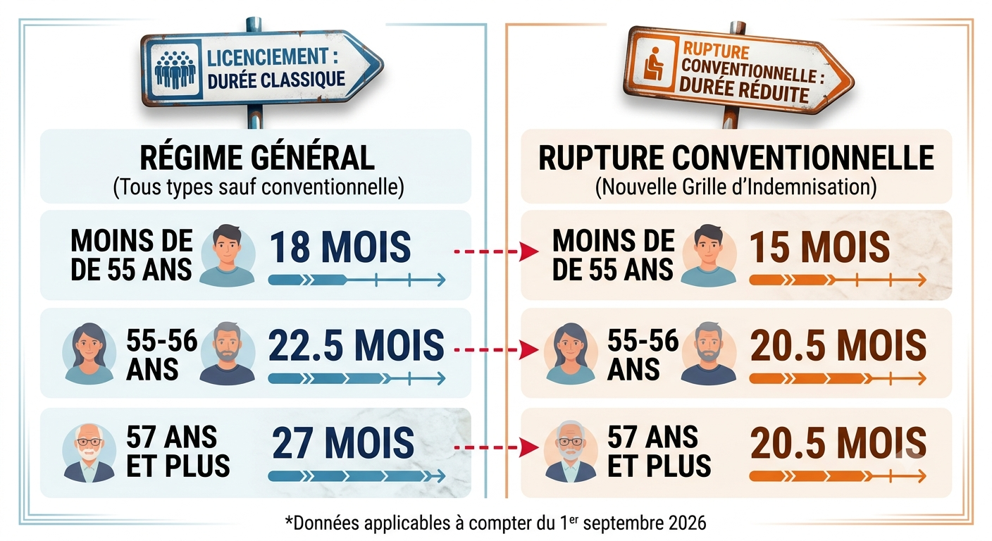 durée chômage - rupture conventionnelle - réforme