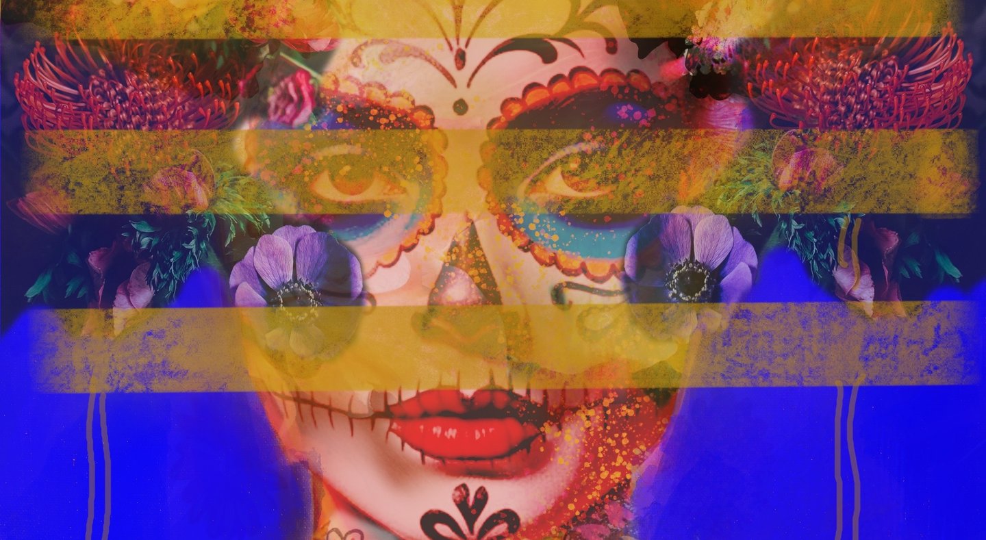 Digital, colorful artwork inspired by the vibrant energy of Mexico - Flash for empathy