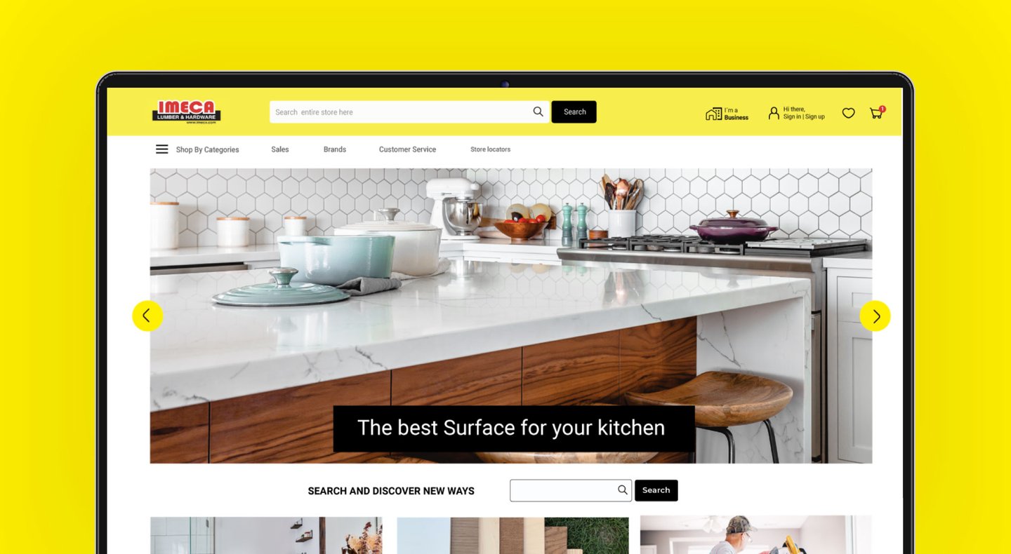 Ecommerce con imágenes de cocinas