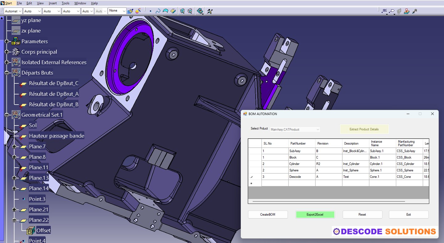 CATIA Customization - Descode Solutions