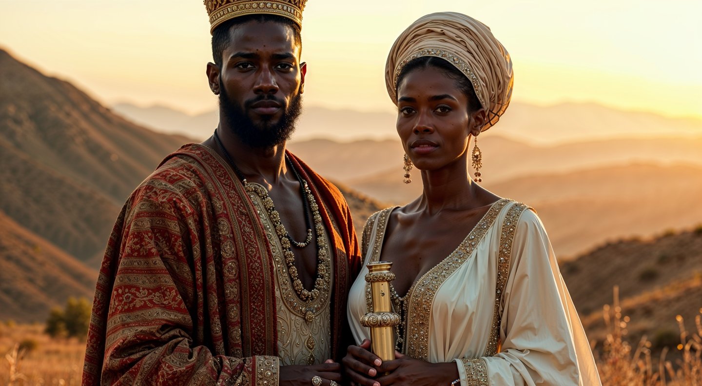 Emperor Menelik and Empress Taytu