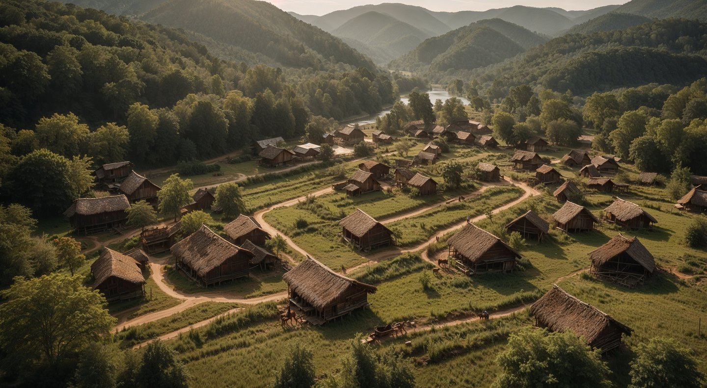 Cherokee Native American village