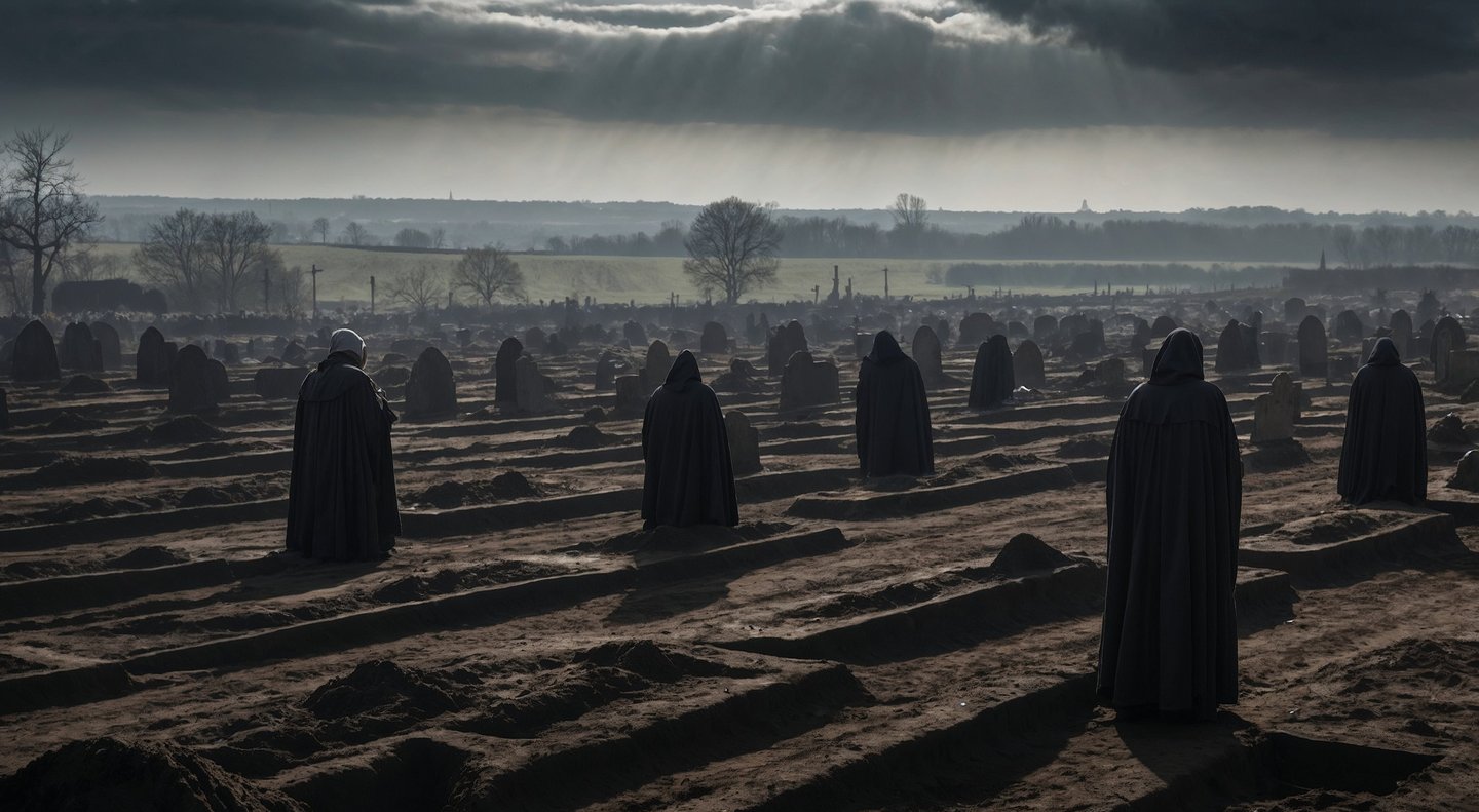 A mass graveyard after the Black Death