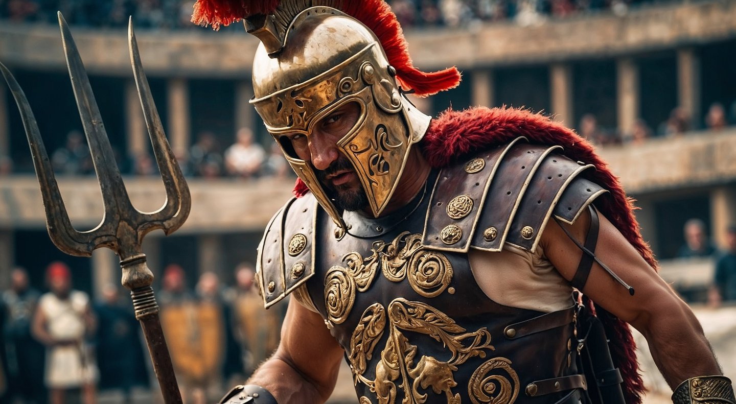 A Retiarius Gladiator with his Trident