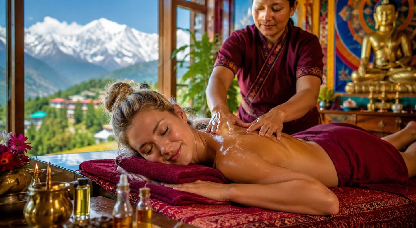 Serene spa in the mountains