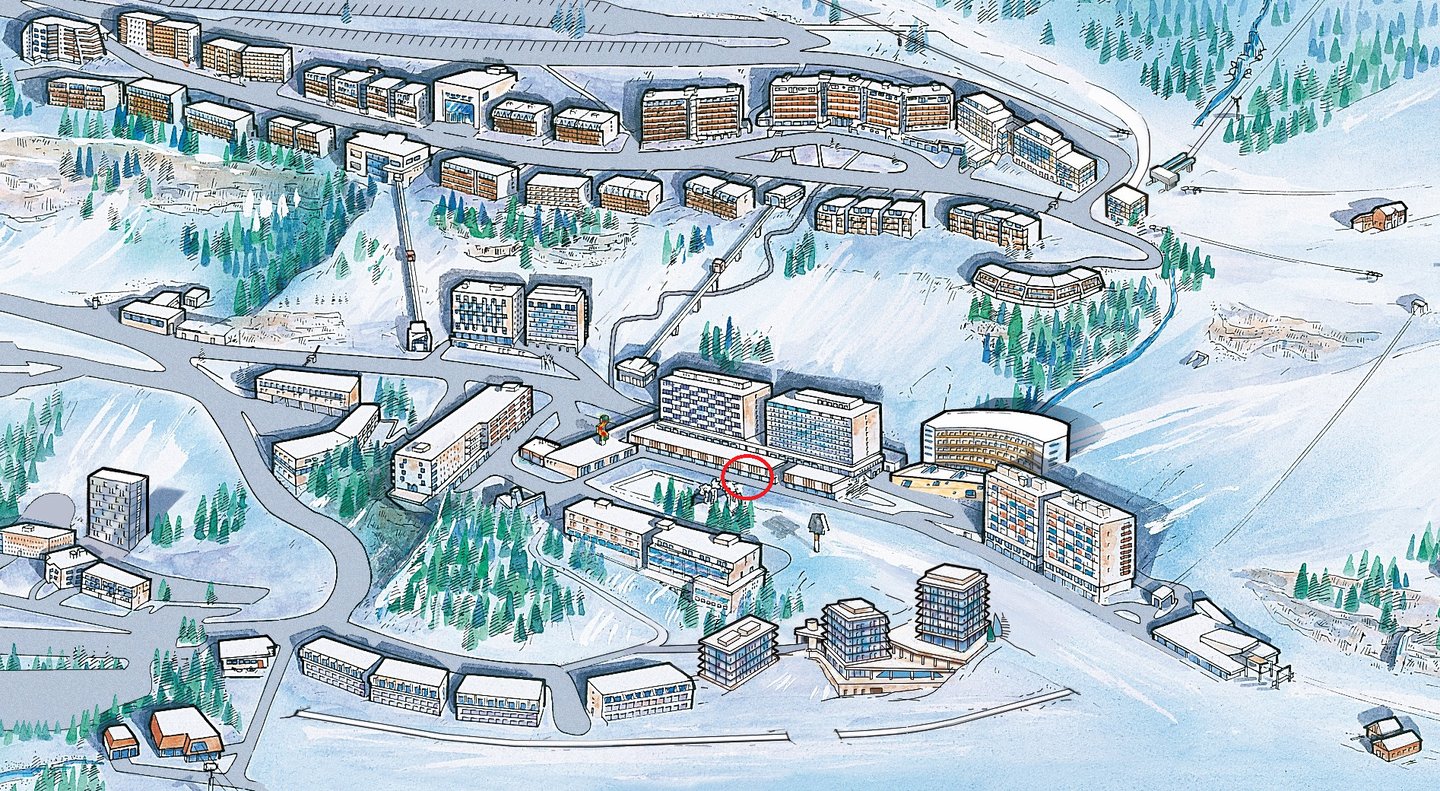 Location of restaurant in Flaine
