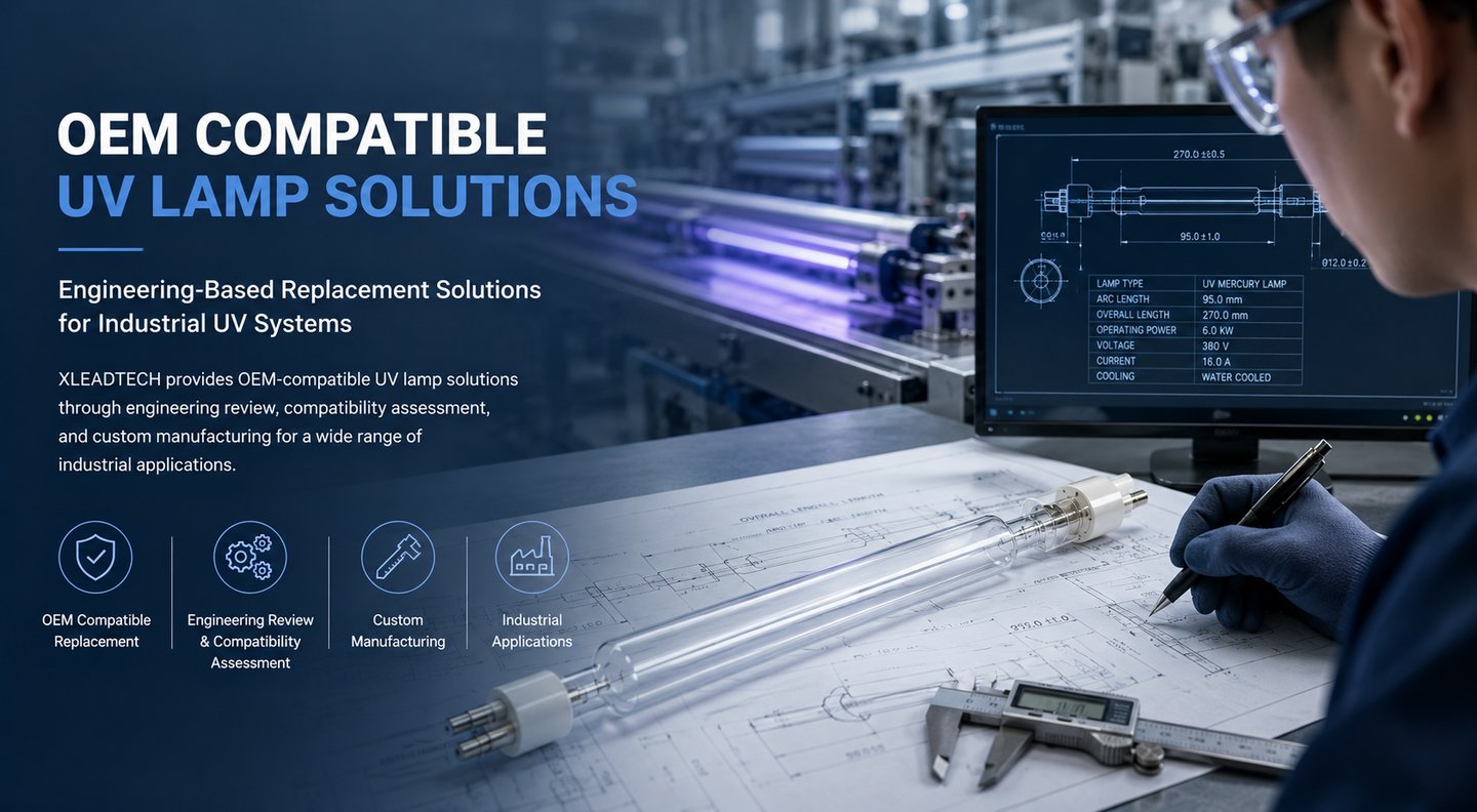 Engineer evaluating OEM-compatible UV lamp replacement solutions for industrial UV systems