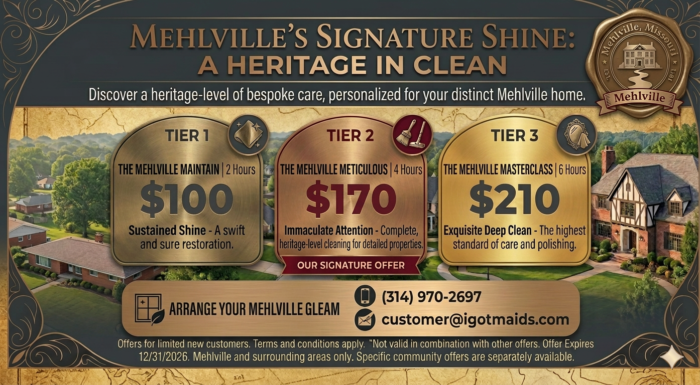 Pricing tiers for Mehlville's Signature Shine professional home cleaning services in Mehlville, Missouri.