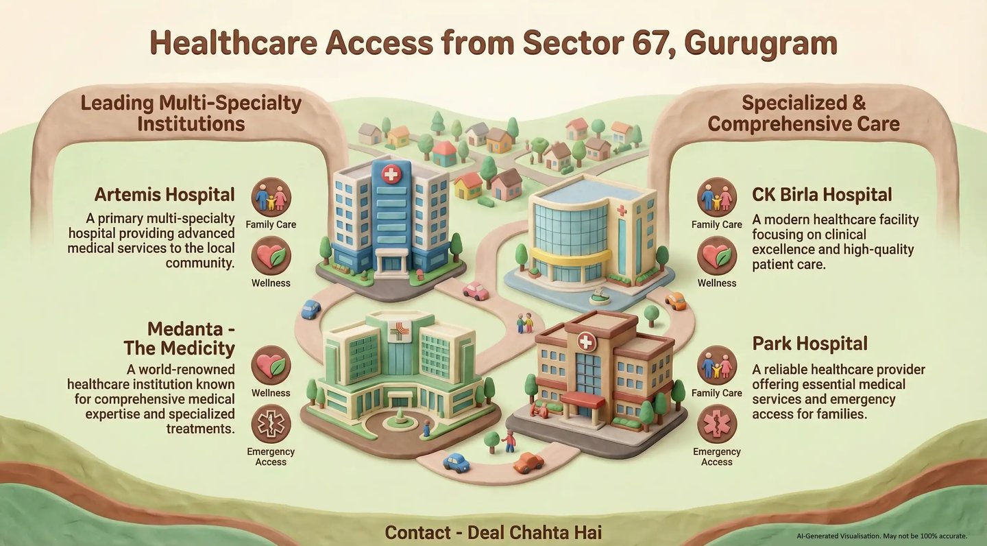 Hospitals near Sector 67 Gurugram