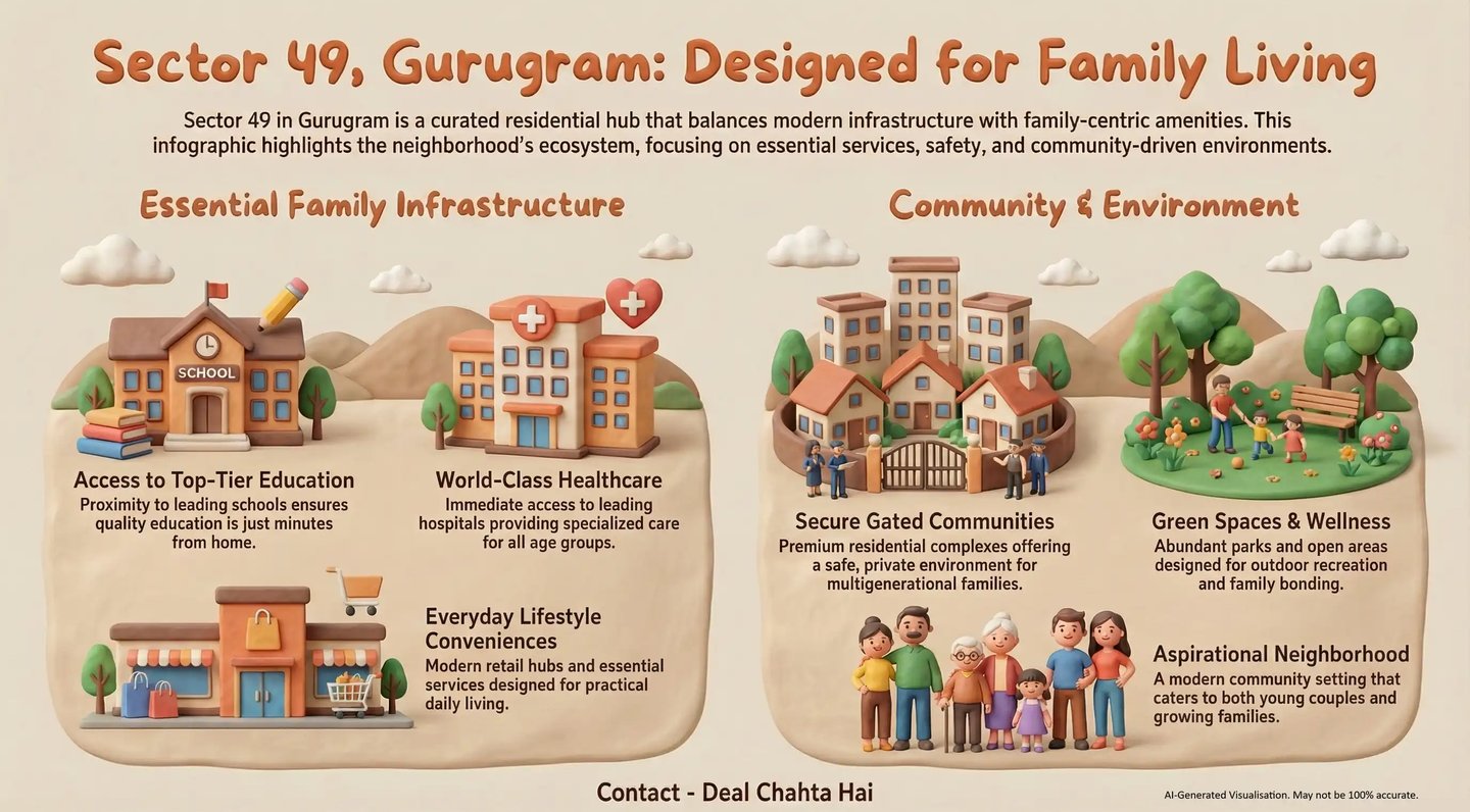 Family Living in Sector 49 Gurugram