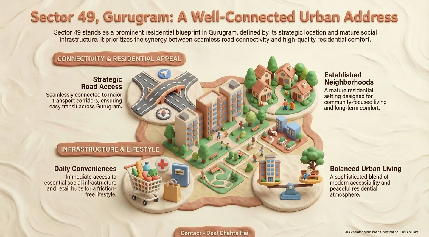 Sector 49 Gurugram Connectivity