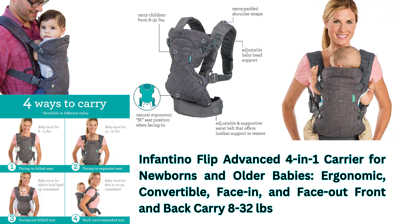 Infantino Flip Advanced 4-in-1 Carrier for Newborns and Older Babies