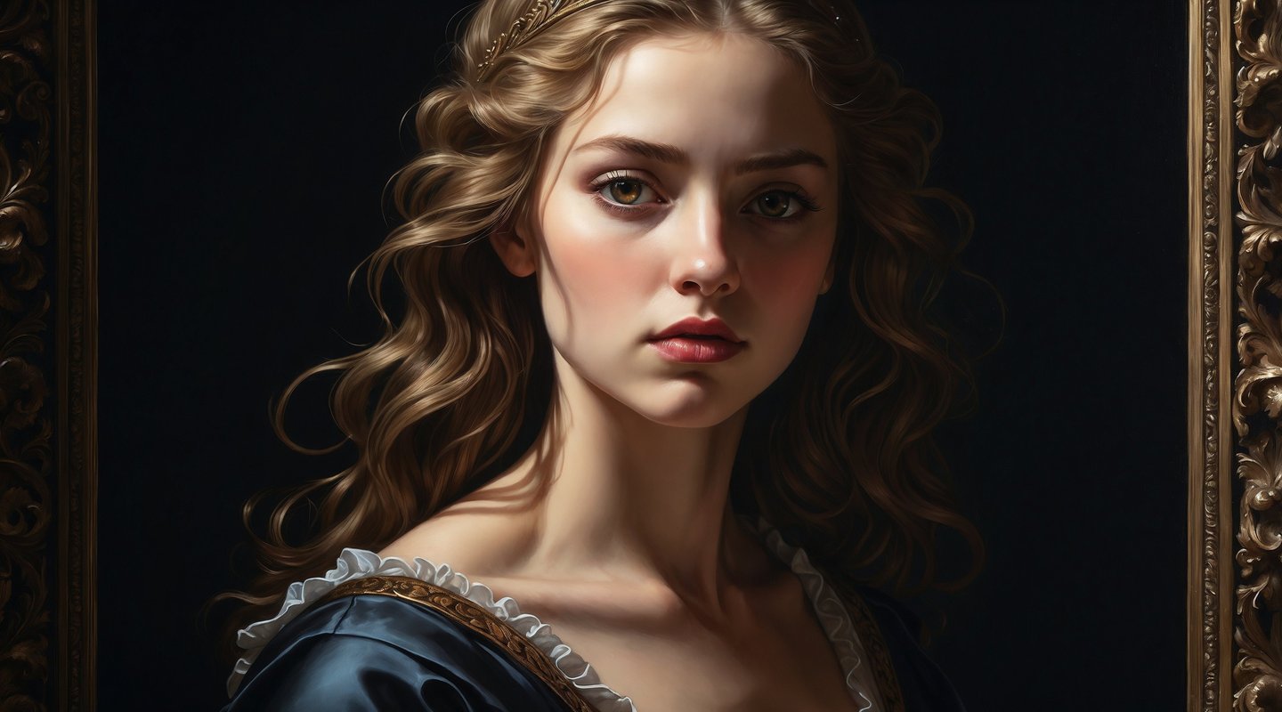 Masterful application of the Chiaroscuro technique in oil painting