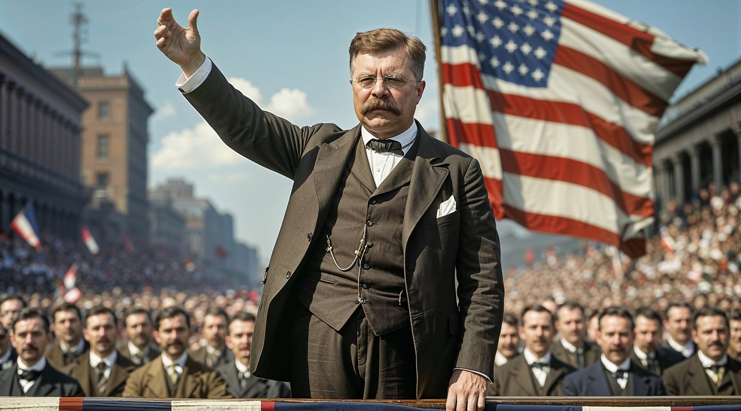 Theodore Roosevelt addresses the nation