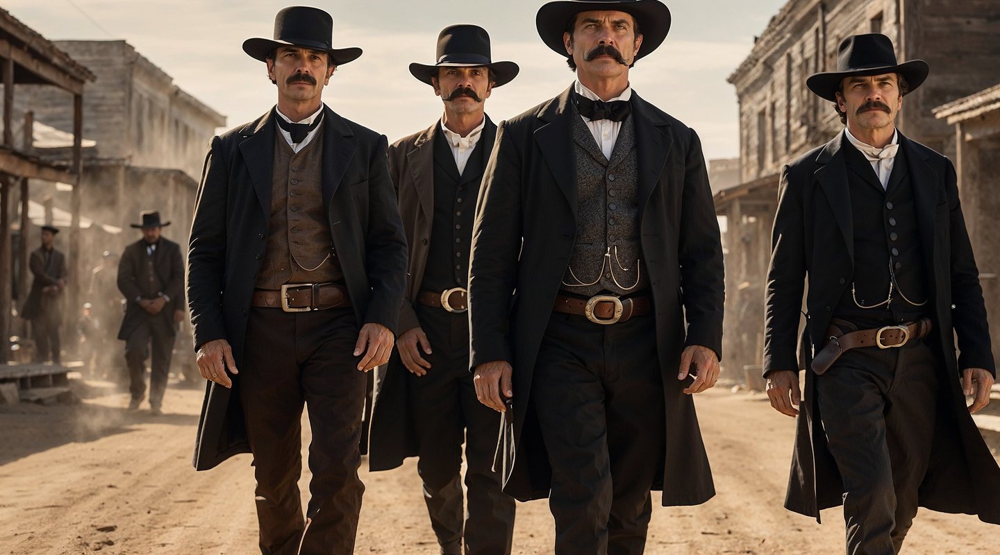 Wyatt Earp, Virgil Earp, Morgan Earp, and Doc Holliday in Tombstone