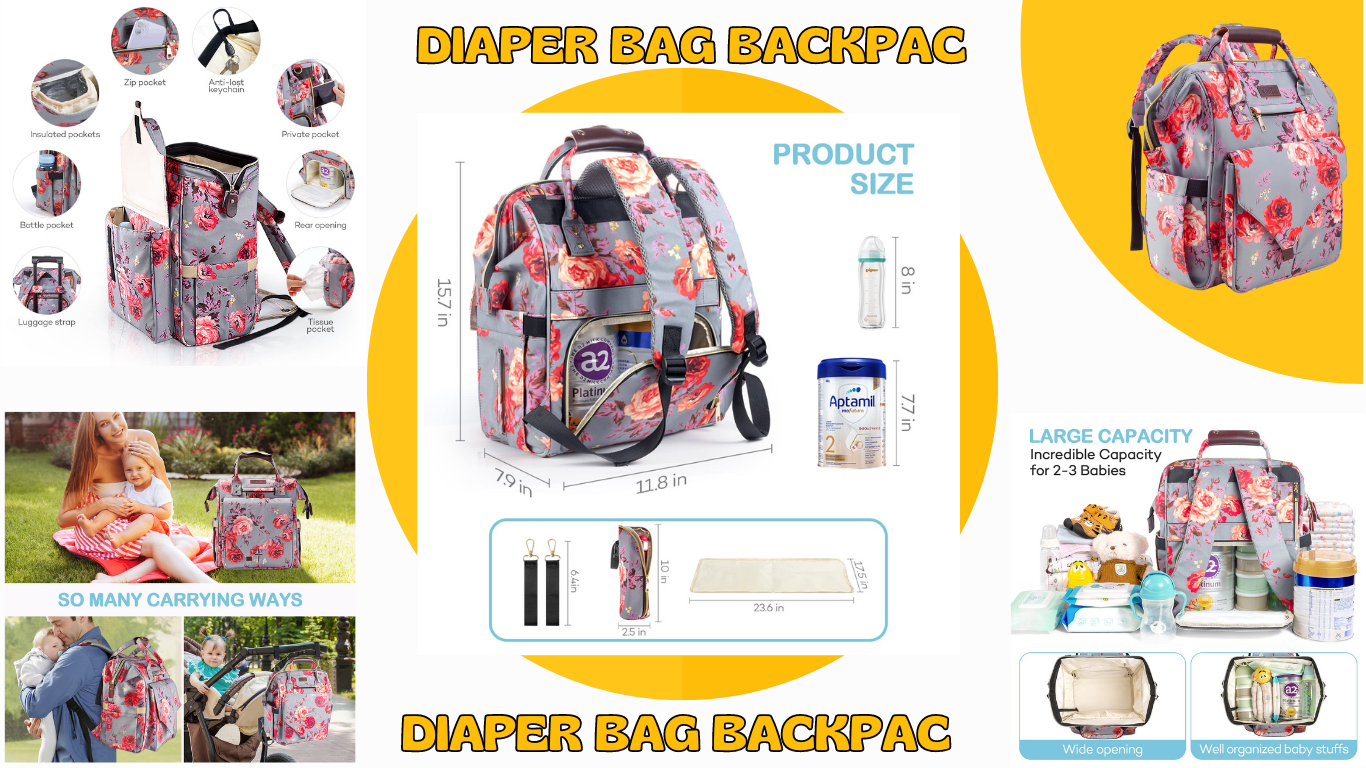 a diaper bag with diaper bag and diaper bag