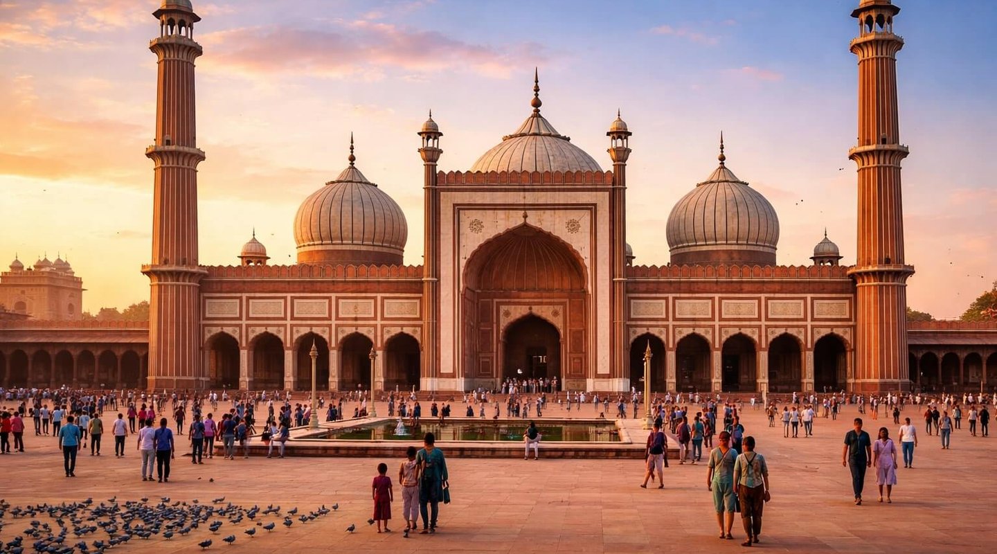 The Jama Masjid in old Delhi