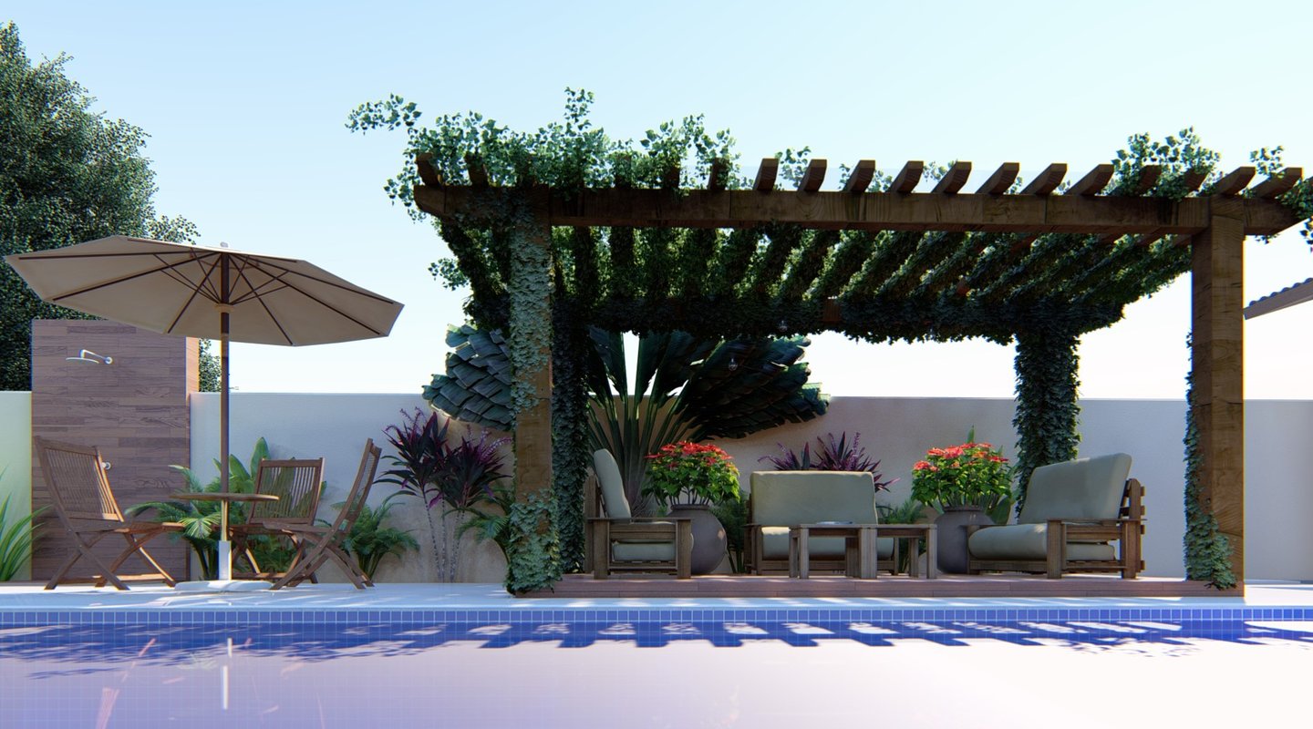 pergolado projeto arquitetura