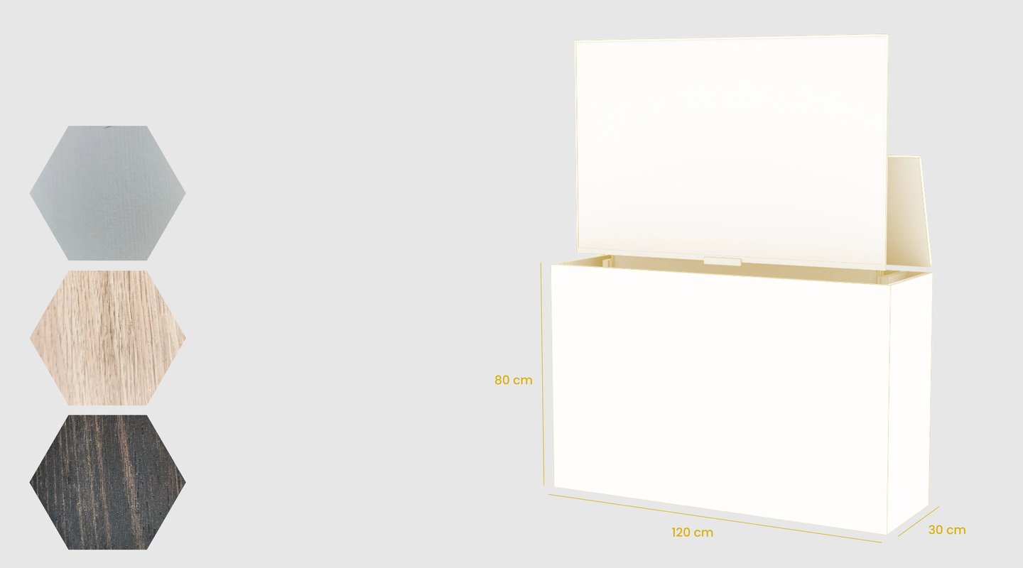 materiales para mueble con elevador tv lift