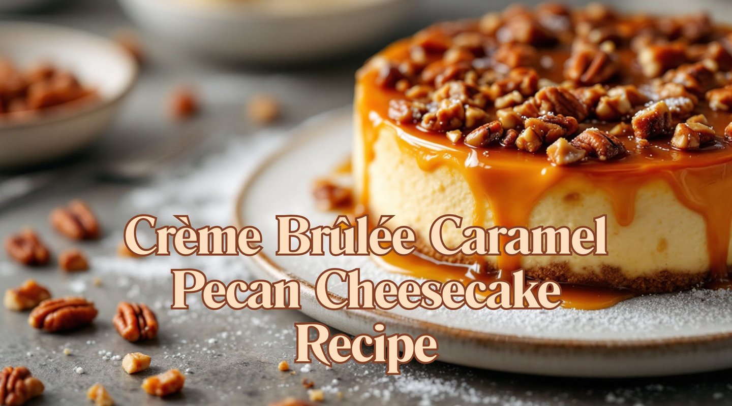 Crème Brûlée Caramel Pecan Cheesecake 
