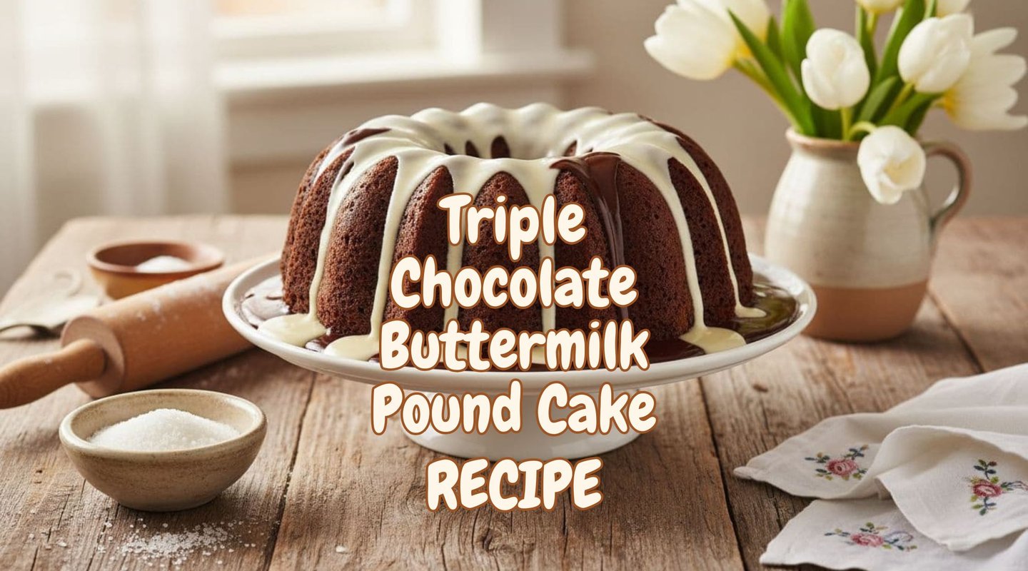 Triple Chocolate Buttermilk Pound Cake