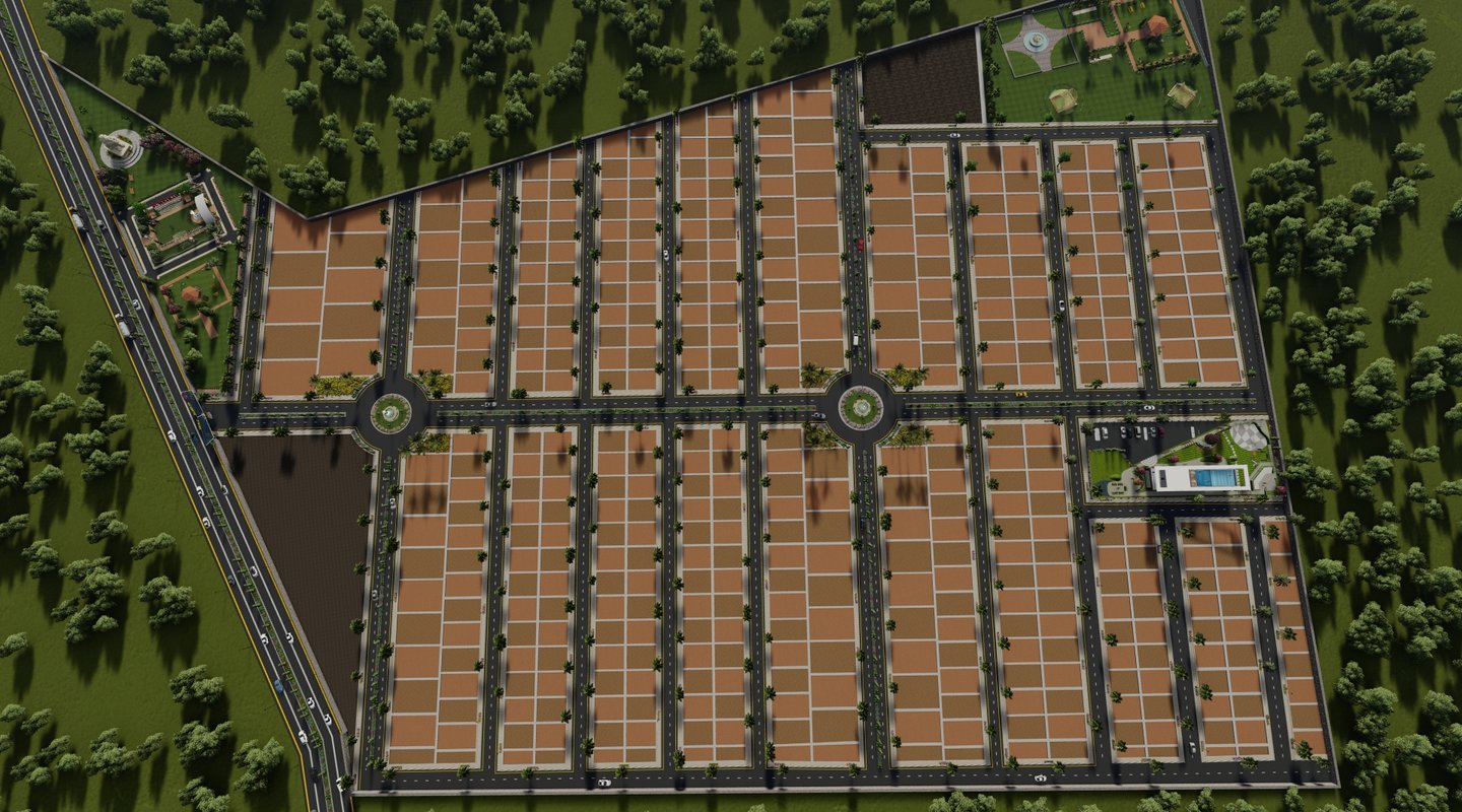 Rendered image of layout plan in North Bangalore