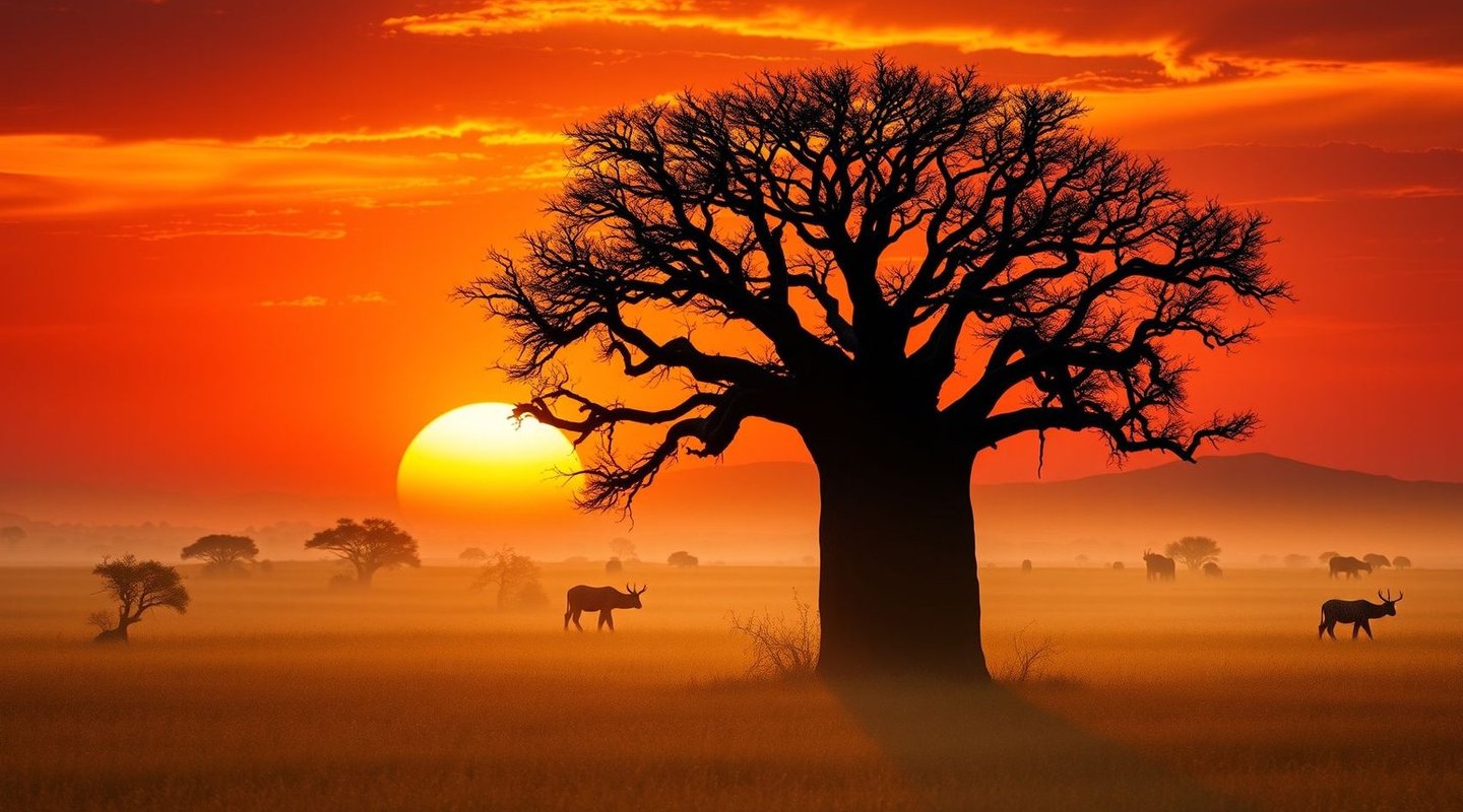 a tree with a large tree in the background