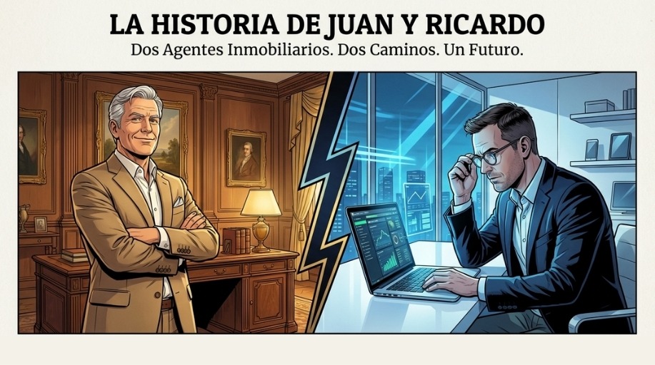 Portada de la historia de Juan y Ricardo, dos agentes inmobiliarios