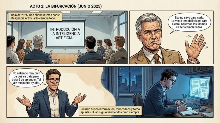Acto 2 de la historia de Juan y Ricardo