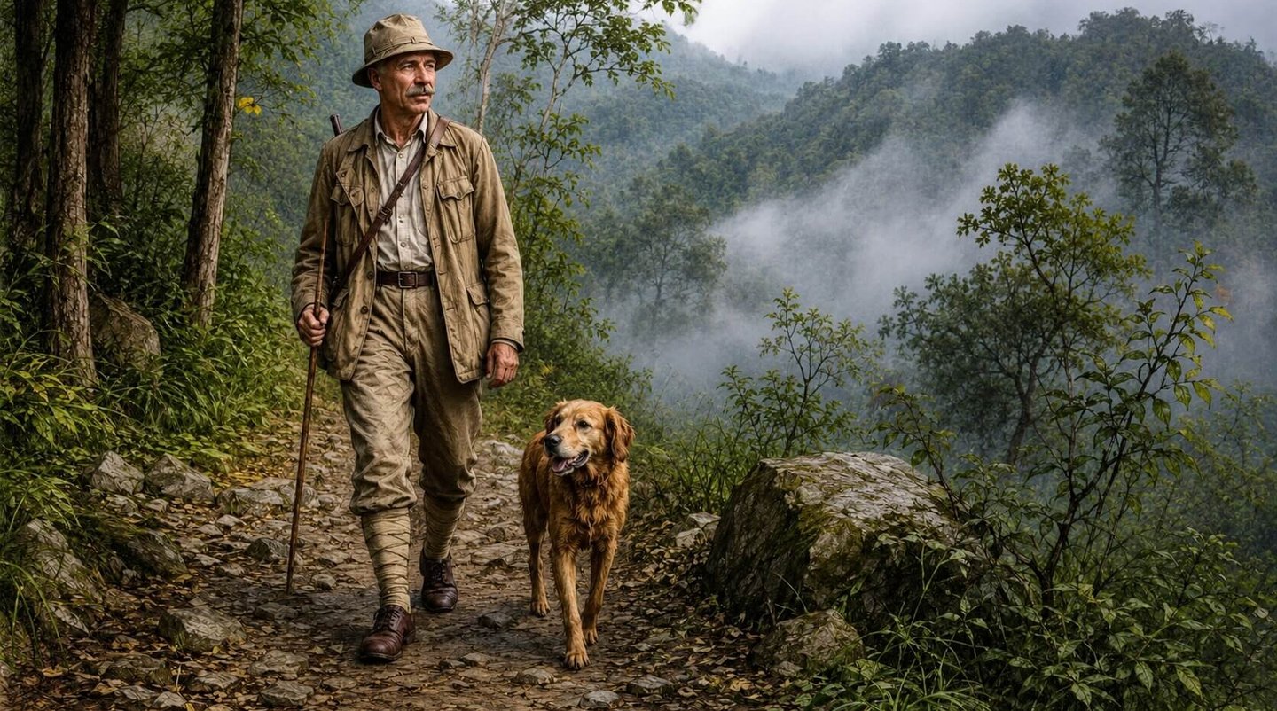 Jim Corbett with his Dog Robin