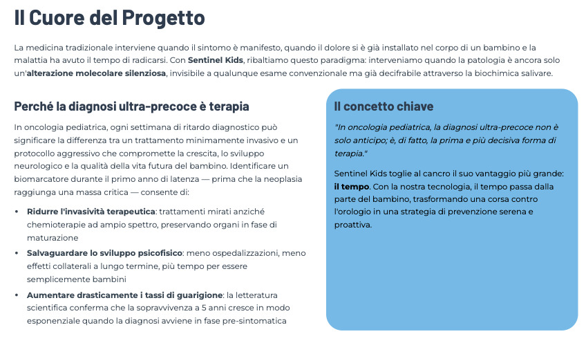 Oncoscience. Diagnosi Ultra-Precoce Il cuore del Progetto