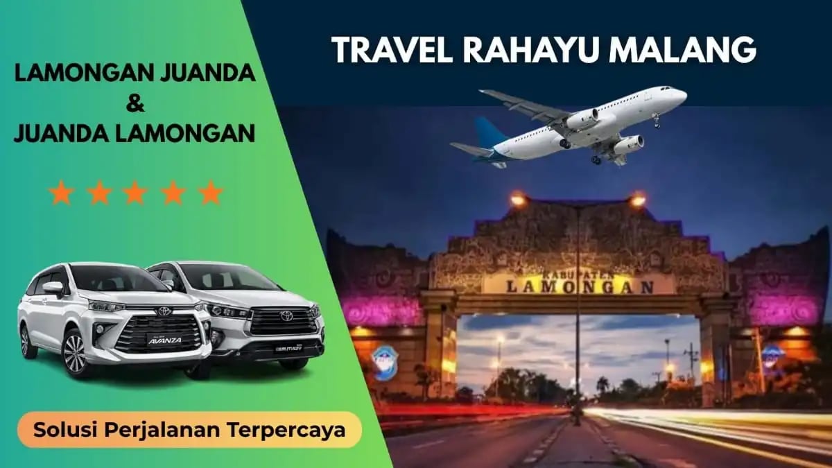 Travel Lamongan Juanda dan Juanda Lamongan pakai mobil Innova, Calya dan tugu masuk Kota Lamongan