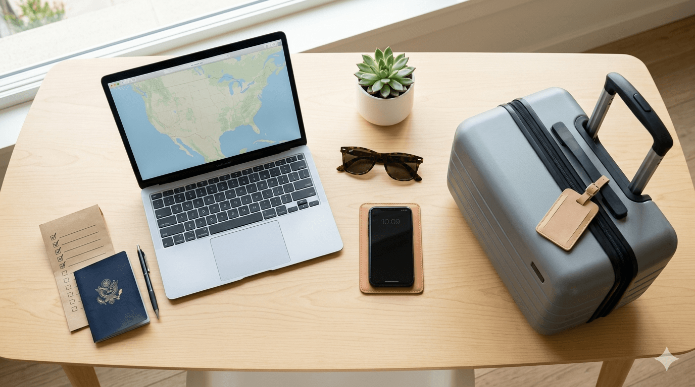 Checklist de planejamento para viagem aos Estados U