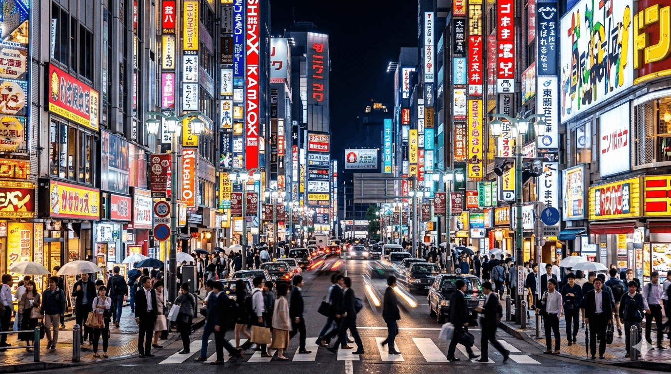 Shinjuku como uma das melhores regiões para se hospedar em Tóquio.