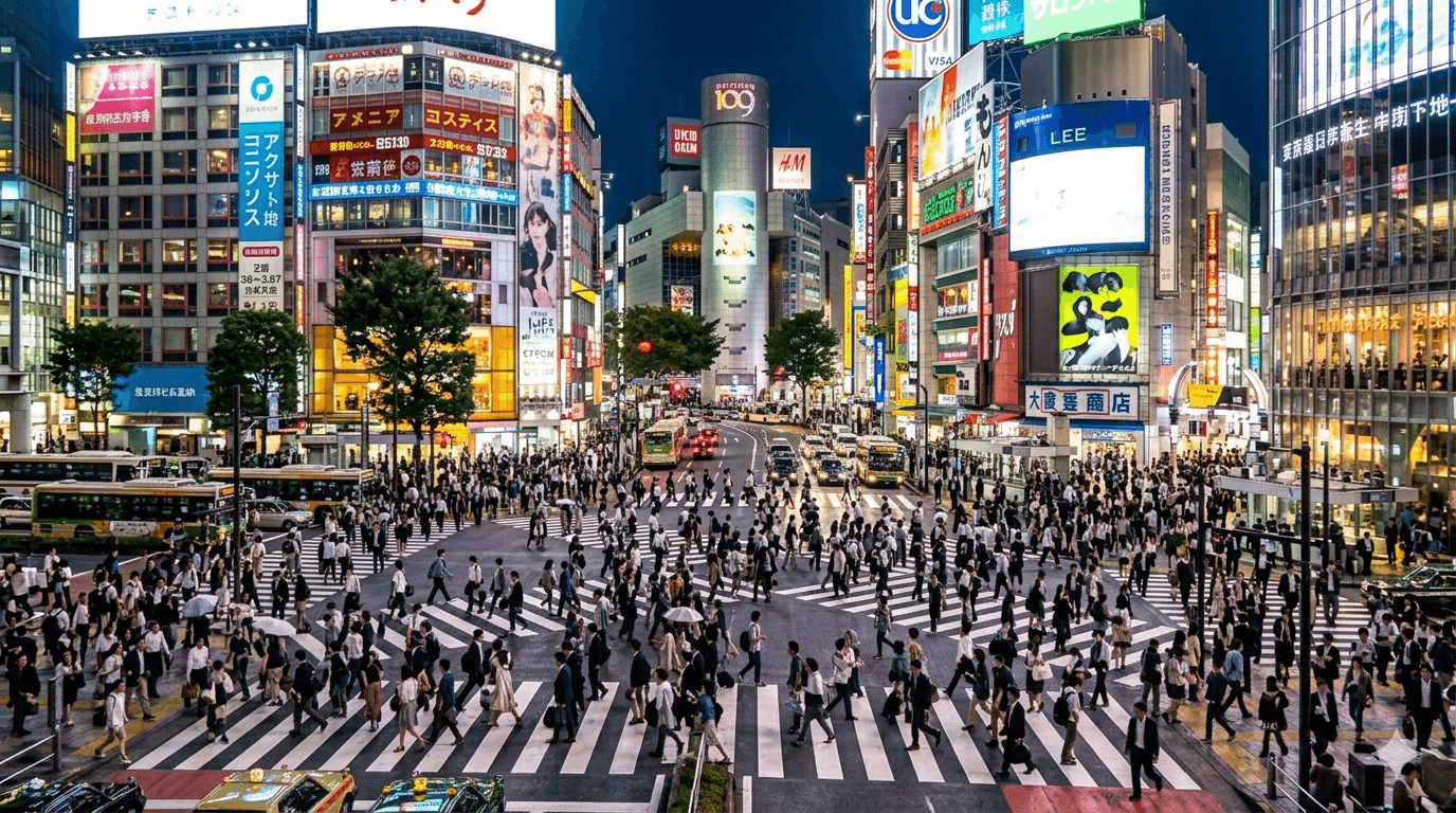 Shibuya como região moderna para ficar em Tóquio.