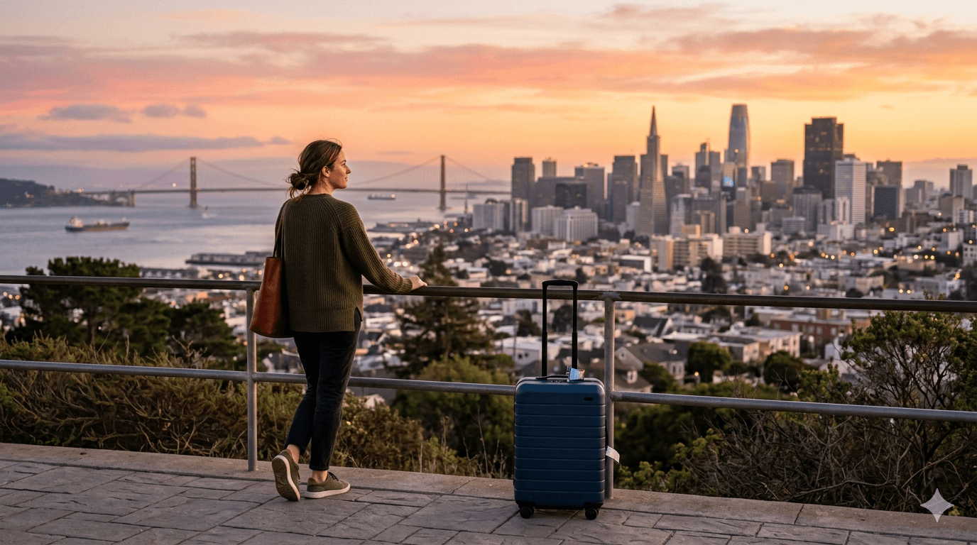 Viajante nos Estados Unidos após planejar a viagem com seguro viagem.