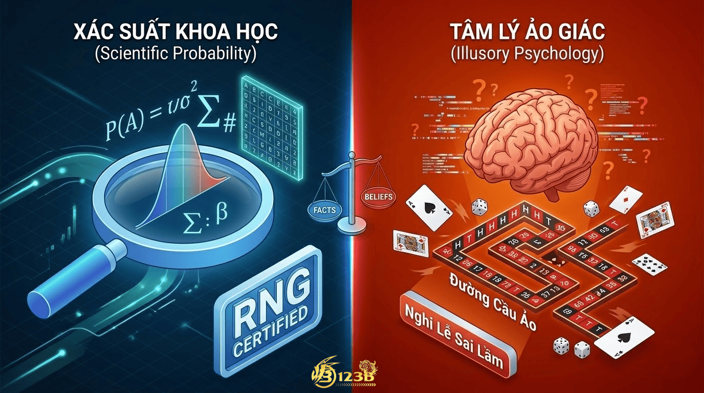 Sự đối đầu giữa bản chất ngẫu nhiên khoa học và niềm tin sai lầm của con người về quy luật.