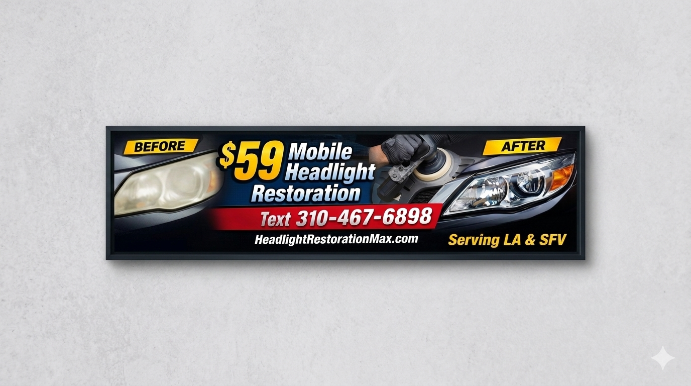 mobile headlight polish, clean, restore, LA Van Nuys