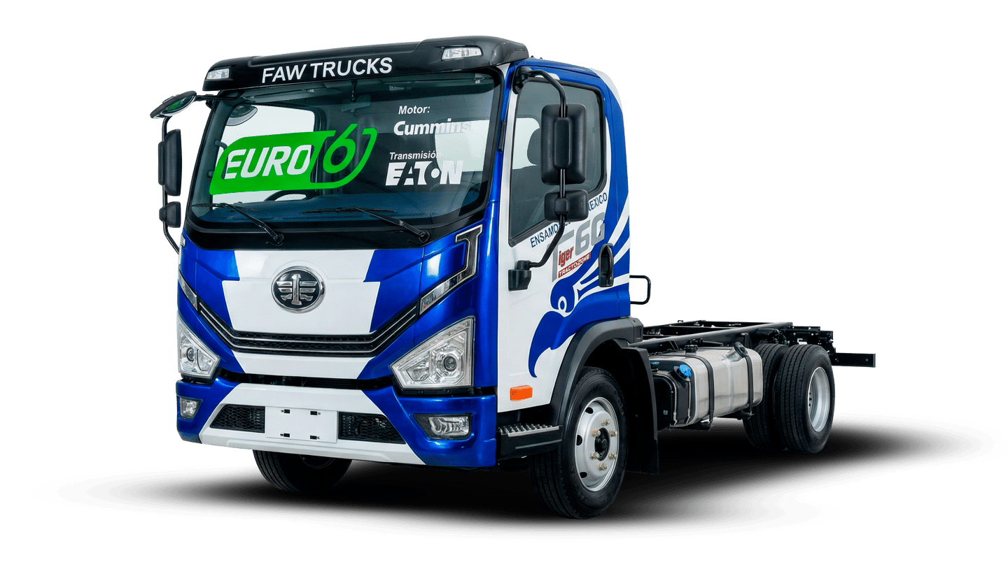camiones faw ligeros con motores cummins transmisión eaton