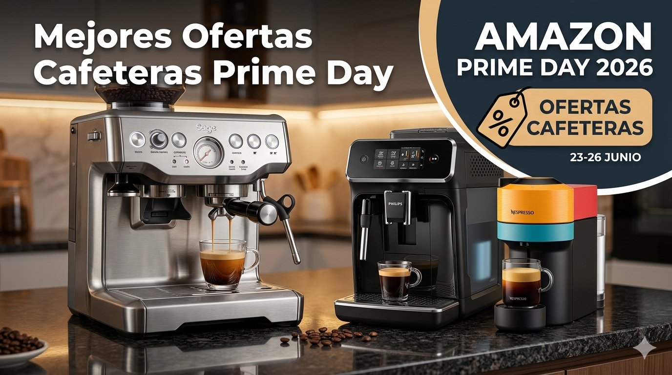 Las mejores ofertas en cafeteras espresso, automáticas y de cápsulas del Amazon Prime Day 2026.