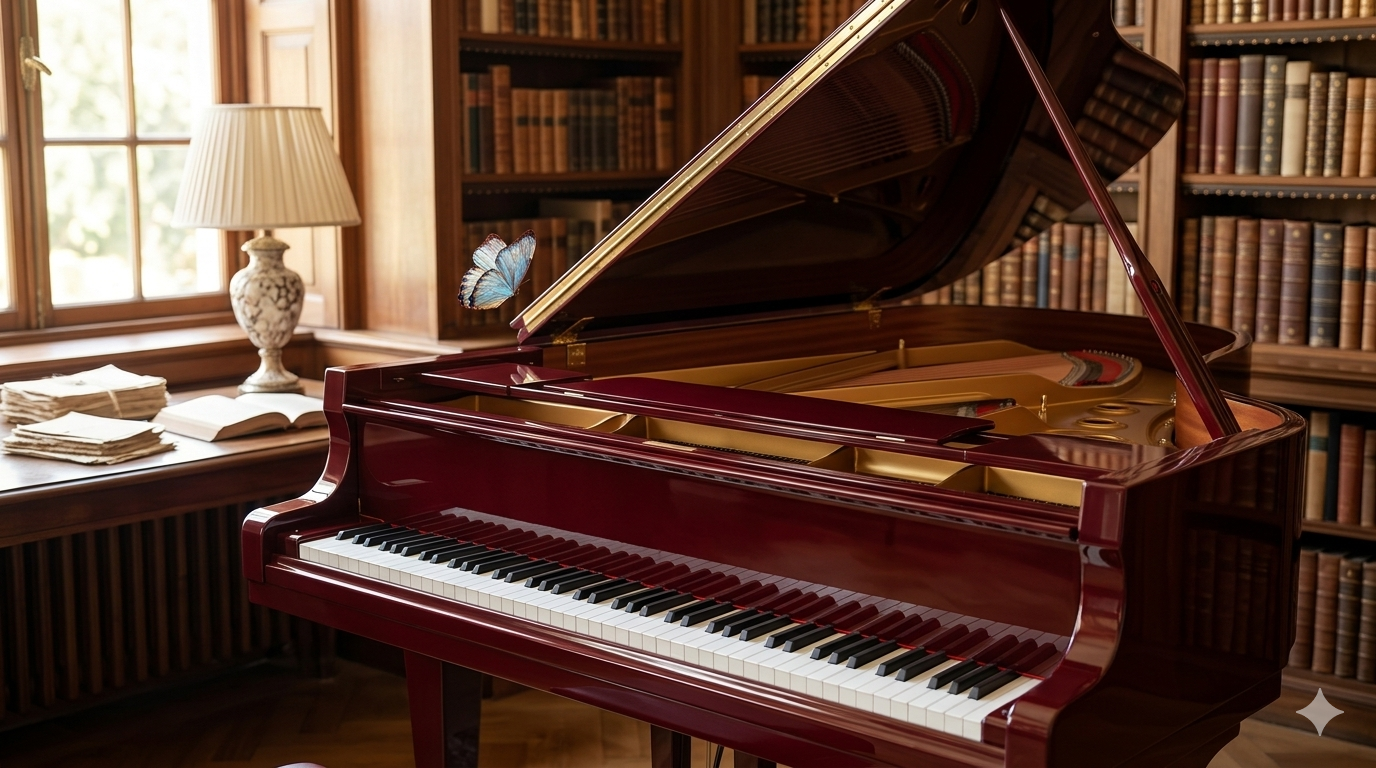  'La Mariposa' Segundo Cueva Celi. Difusión cultural y clases de piano en Guayaquil